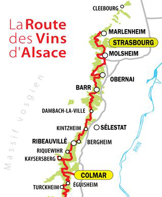 Visite des villages viticoles sur la Route des Vins d’Alsace